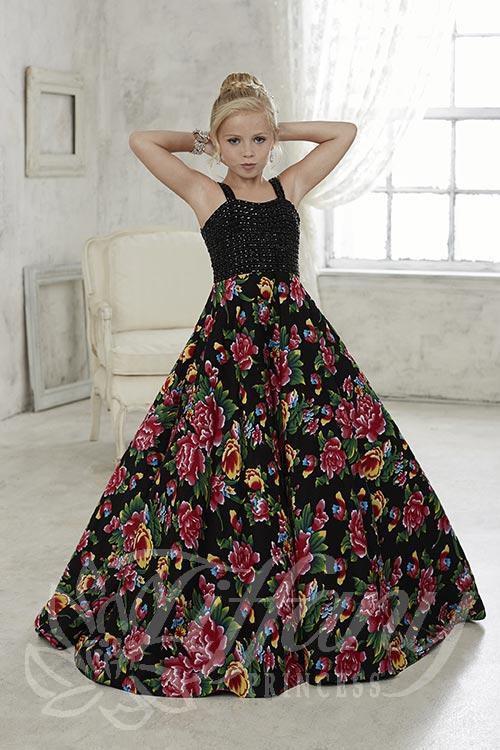 Beautiful Pangent, flower girl long dress by Tyffany Princess