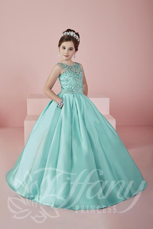 Beautiful Pangent, flower girl long dress by Tyffany Princess