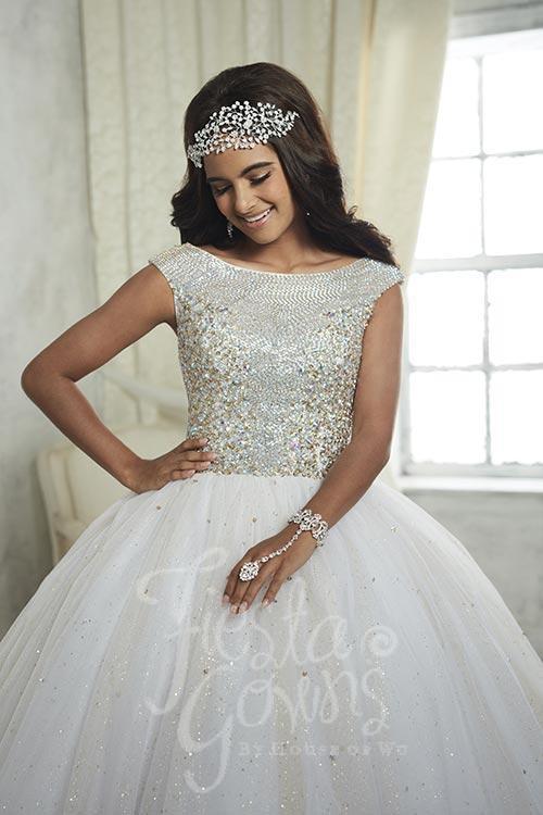 2017 Beautiful quinceañera, sweet 16, engagement ball gown dress by designer House of Wu