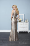 Chiffon long bridesmaid dress.
