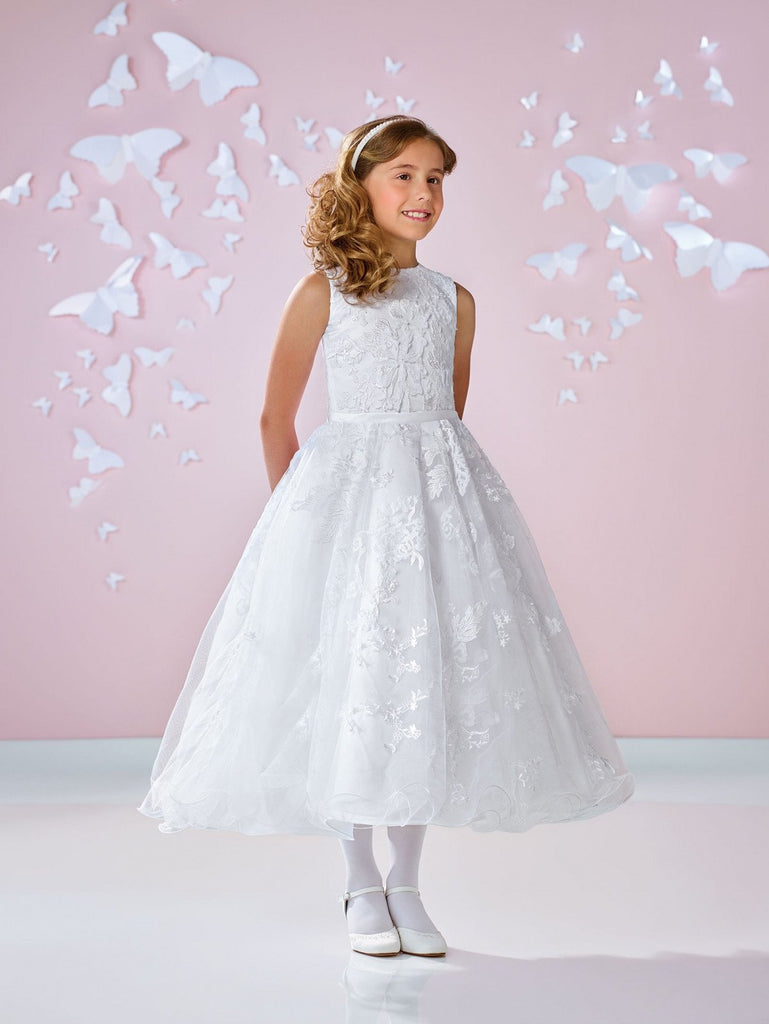 Flower girl communion lace chiffon dresses