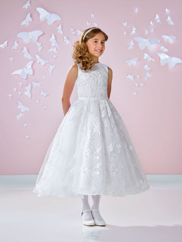 Flower girl communion lace chiffon dresses
