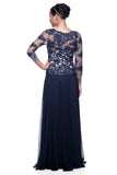Mother Of The Bride Lace satin chiffon Long Gown Dress.