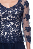 Mother Of The Bride Lace satin chiffon Long Gown Dress.