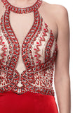 Prom & Evenning Lace Jersey Beaded Dresses