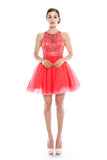 Lace short prom homecoming cocktail dress