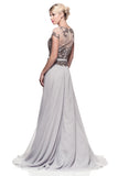 Mother Of The Bride Lace satin chiffon Long Gown Dress