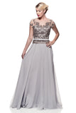 Mother Of The Bride Lace satin chiffon Long Gown Dress