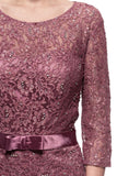 Mother Of The Bride Lace satin chiffon Long Gown Dress