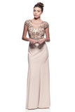 Mother Of The Bride Lace satin chiffon Long Gown Dress