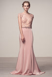 Mother Of The Bride Lace satin chiffon Long Gown Dress