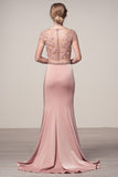Mother Of The Bride Lace satin chiffon Long Gown Dress