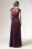 Mother Of The Bride Lace satin chiffon Long Gown Dress