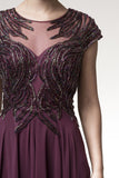 Mother Of The Bride Lace satin chiffon Long Gown Dress