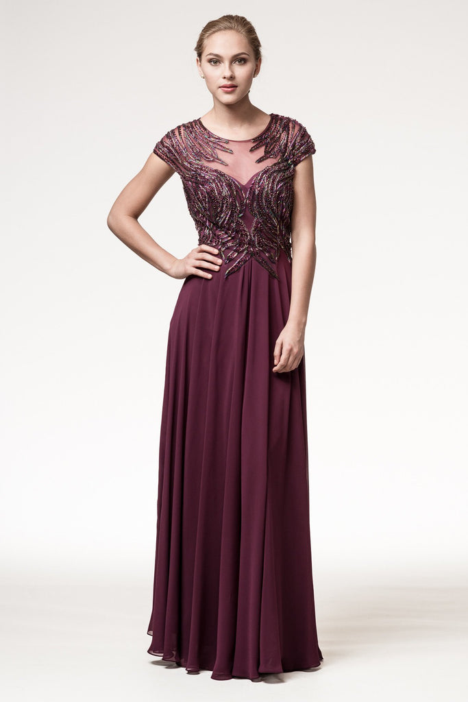 Mother Of The Bride Lace satin chiffon Long Gown Dress
