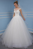 Lace tulle princess ball gown lace A-Line wedding dress