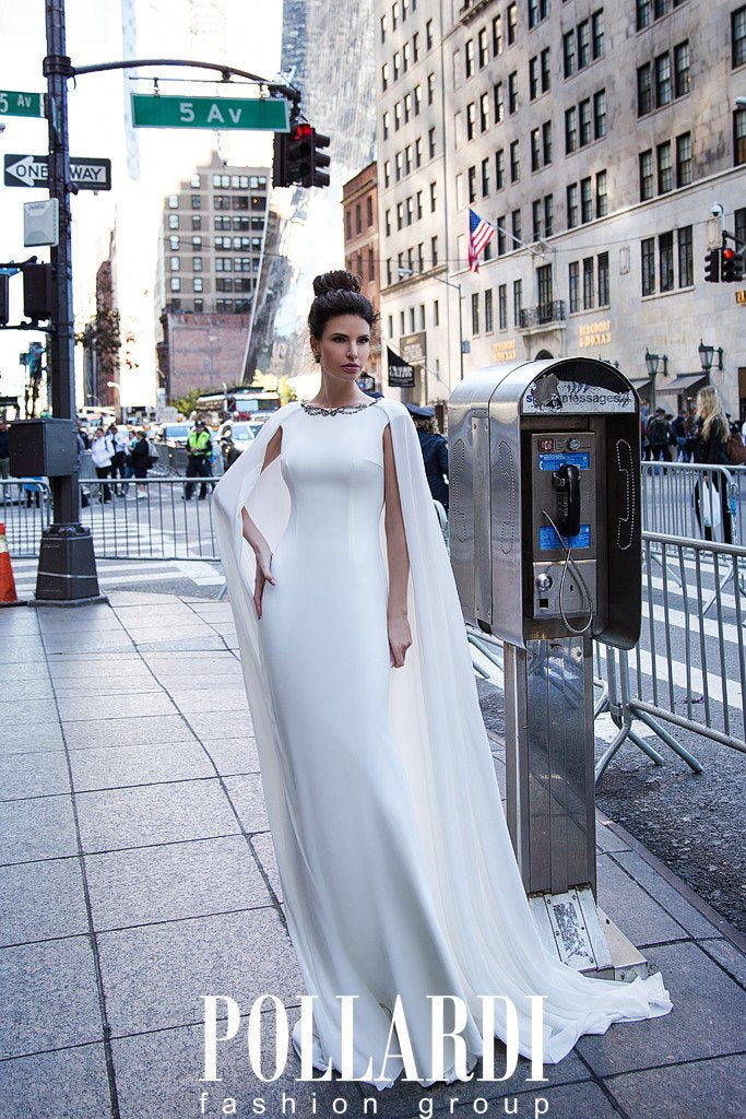 Designer Long Jersey Beaded Wedding/Evening Dresses