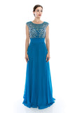 Mother Of The Bride Lace satin chiffon Long Gown Dress