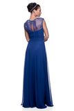 Mother Of The Bride Lace satin chiffon Long Gown Dress