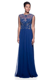 Mother Of The Bride Lace satin chiffon Long Gown Dress