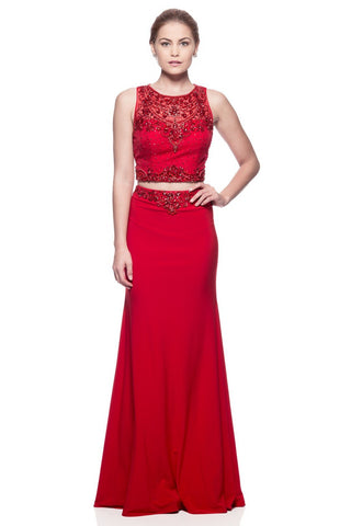 Prom & Evenning Lace Jersey Beaded Dresses