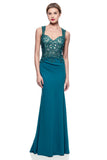 Mother Of The Bride Lace satin chiffon Long Gown Dress