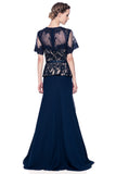 Mother Of The Bride Lace satin chiffon Long Gown Dress.