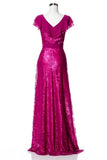 Mother Of The Bride Lace satin chiffon Long Gown Dress