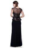 Mother Of The Bride Lace satin chiffon Long Gown Dress