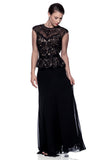 Mother Of The Bride Lace satin chiffon Long Gown Dress