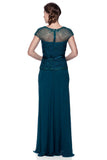 Mother Of The Bride Lace satin chiffon Long Gown Dress
