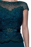 Mother Of The Bride Lace satin chiffon Long Gown Dress