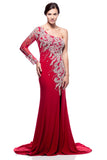 Prom & Evening Lace Jersey Beaded Dress
