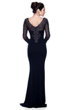 Mother Of The Bride Lace satin chiffon Long Gown Dress