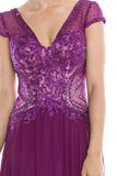 Mother Of The Bride Lace satin chiffon Long Gown Dress