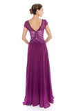 Mother Of The Bride Lace satin chiffon Long Gown Dress