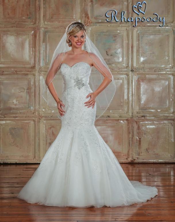 Lace beading mermaid gown wedding dress