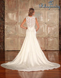 Lace beading mermaid gown wedding dress