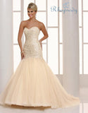 Lace beading mermaid wedding dress