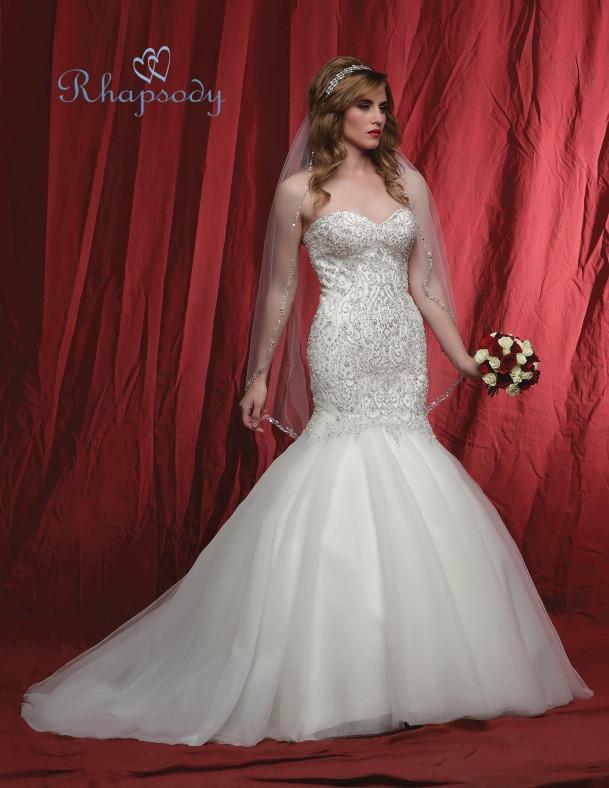 Lace beaded mermaid wedding dress