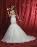 Lace beaded mermaid wedding dress