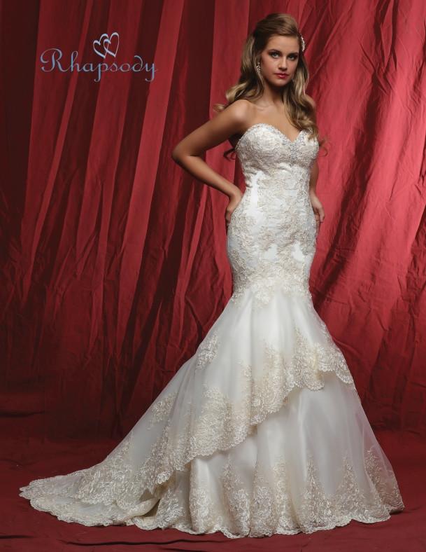 Lace beaded mermaid wedding dress