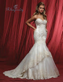 Lace beaded mermaid wedding dress
