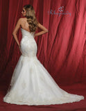 Lace beaded mermaid wedding dress