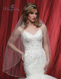 Lace beading ruffle mermaid wedding dress