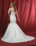 Lace beading mermaid wedding dress