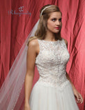 Lace beading A-line ball gown wedding dress