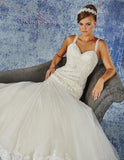 Lace beaded mermaid wedding dress