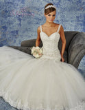 Lace beaded mermaid wedding dress
