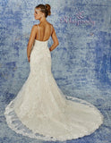 Lace beaded mermaid wedding dress